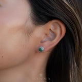 Delicate Emerald Earrings ~ Sterling Silver 925 ~ Gemstone ~ Post ~ Stud ~Handmade ~ Jewelry ~ Gift For Her ~ Maresia ME013