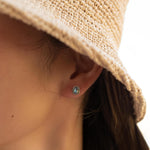 Delicate Moonstone Earrings ~ Sterling Silver 925 ~ Gemstone ~ Post ~ Stud ~Handmade ~ Jewelry ~ Gift For Her ~ Maresia ME017