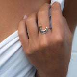 Half Moon Ring ~Sterling Silver 925~ SMR056 - Maresia Jewelry