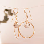Herkimer diamond Earrings ~ 14k Gold Filled or Sterling Silver 925 - Maresia Jewelry