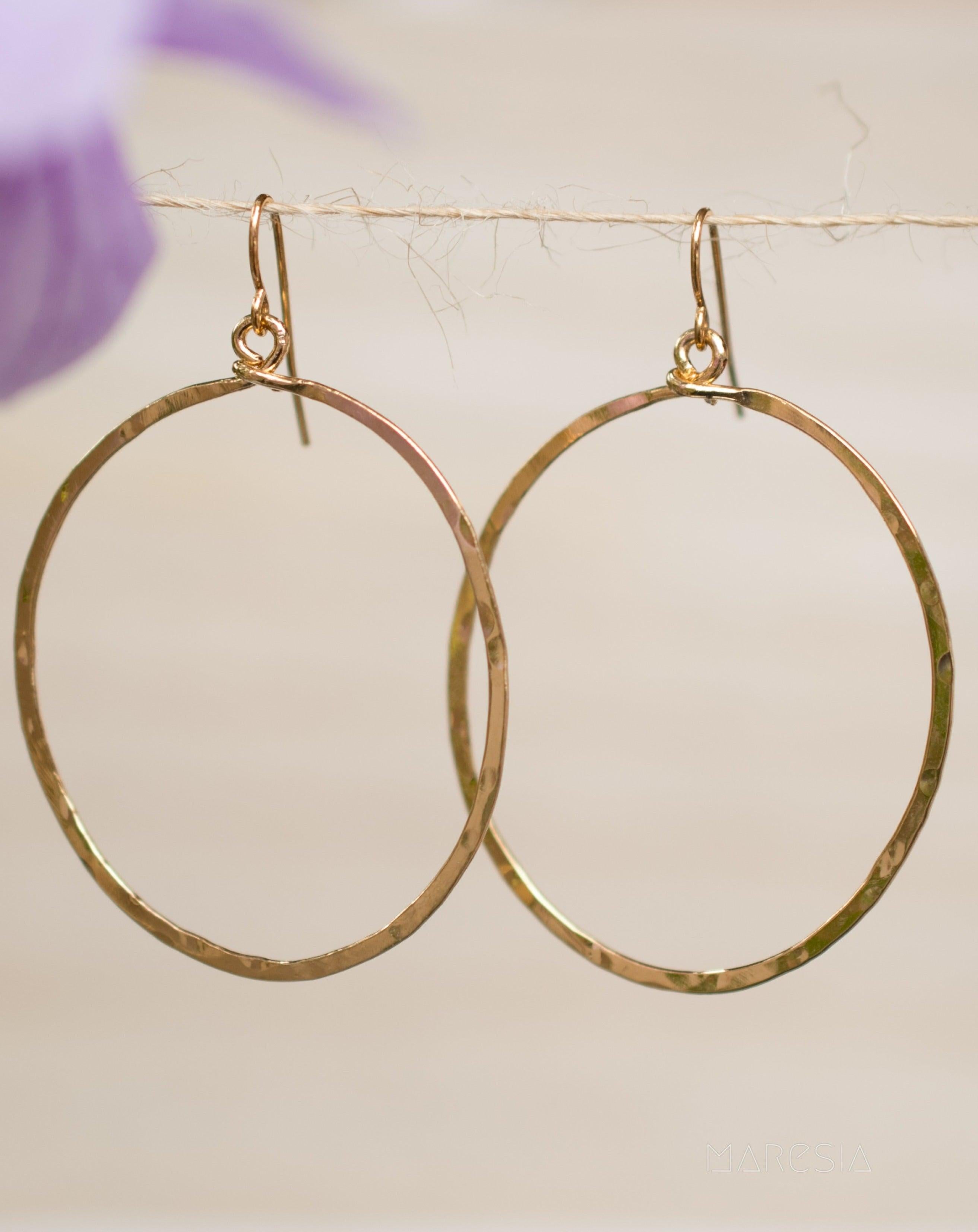 Jasmine Oval Turquoise Earrings ~Gold Plated or Silver Plated ~ SME007 - Maresia Jewelry