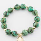 Jasper Elastic Bracelet ~ Gold Filled or Sterling Silver ~ MB015 - Maresia Jewelry