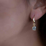 Labradorite Drop Earrings ~ Jewelry ~ 18k Gold Plated ~ stud ~ post ~ Minimalist Everyday ~ Gift for Her ~ Boho ~ Hippie ~ ME203