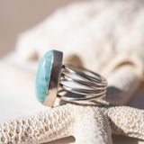 Larimar Ring ~ Sterling Silver 925~MR065 - Maresia Jewelry