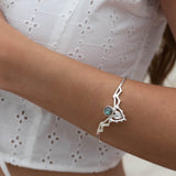 Mandala Moonstone, Aqua Chalcedony, Labradorite and Rose quartz Adjustable Bracelet ~ Sterling Silver 925 ~MB034B - Maresia Jewelry