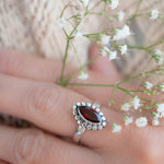 Garnet Ring ~ Sterling Silver 925 ~MR032 - Maresia Jewelry