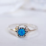 Mermaid Tail Blue Opal Ring ~Sterling Silver 925~ SMR049 - Maresia Jewelry