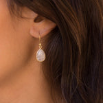 Moonstone Earrings ~ Gold Vermeil ~ME112 - Maresia Jewelry
