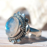 Moonstone Ring ~ Sterling Silver 925 ~ MR175 - Maresia Jewelry