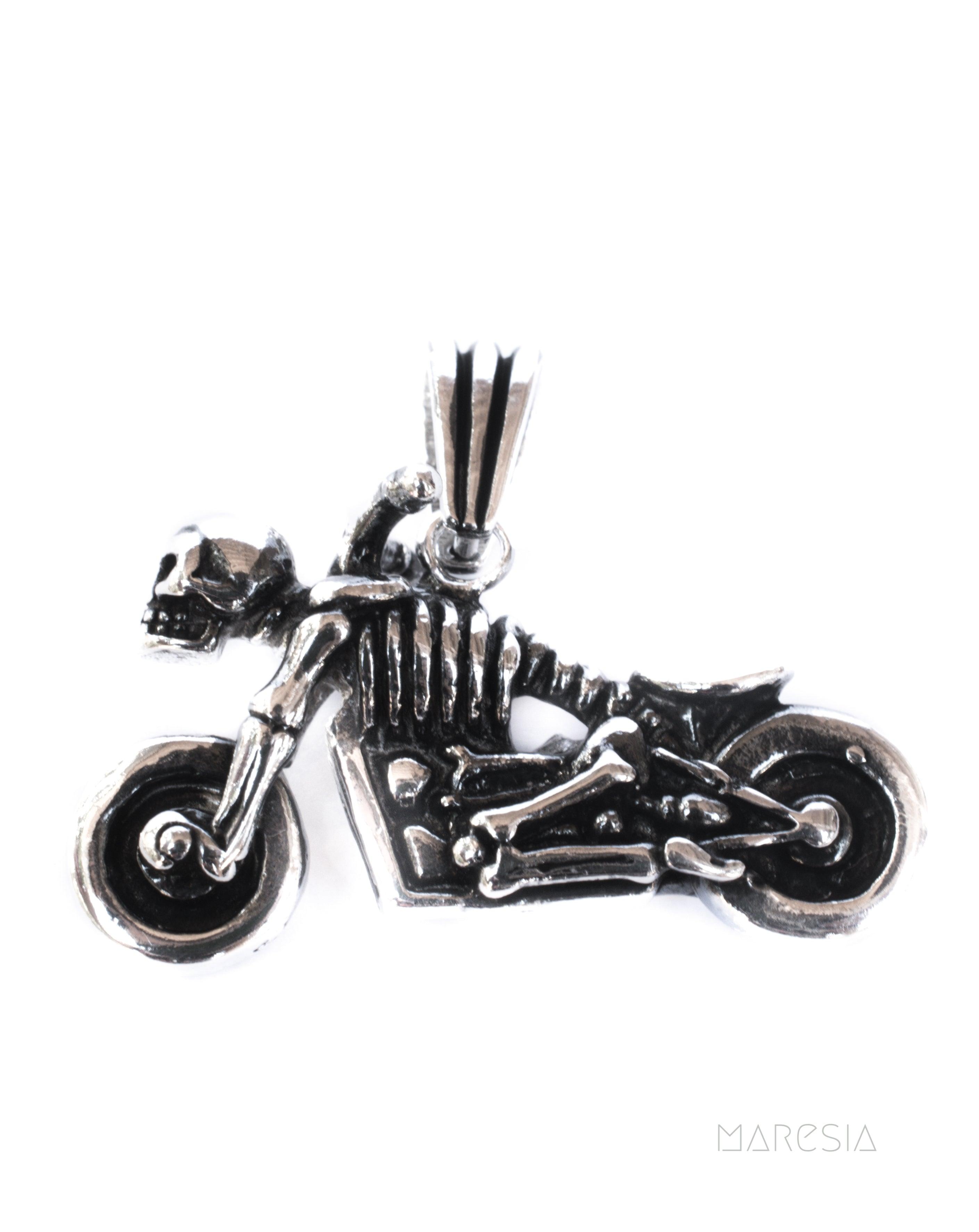 Motorcycle Men's Pendant ~ Sterling Silver 925 ~ - Maresia Jewelry