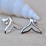 Whale Stud Earrings ~ Sterling Silver 925 ~ SME081 - Maresia Jewelry
