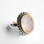 Rose Quartz Ring ~Sterling Silver 925 ~MR001 - Maresia Jewelry