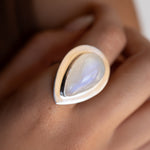 Moonstone Ring ~ Sterling Silver 925 ~ MR108A - Maresia Jewelry