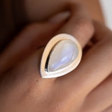 Moonstone Ring ~ Sterling Silver 925 ~ MR108A - Maresia Jewelry