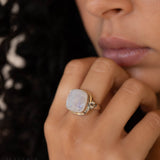 Alice Moonstone Ring ~ Sterling Silver 925 ~MR109 **Best Seller**