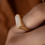 Carine Ring ~Moonstone ~ Gold Plated ~ MR167