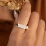 Carine Ring ~Moonstone ~ Gold Plated ~ MR167