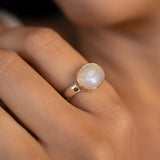 Moonstone Ring ~ Sterling Silver 925 ~MR156