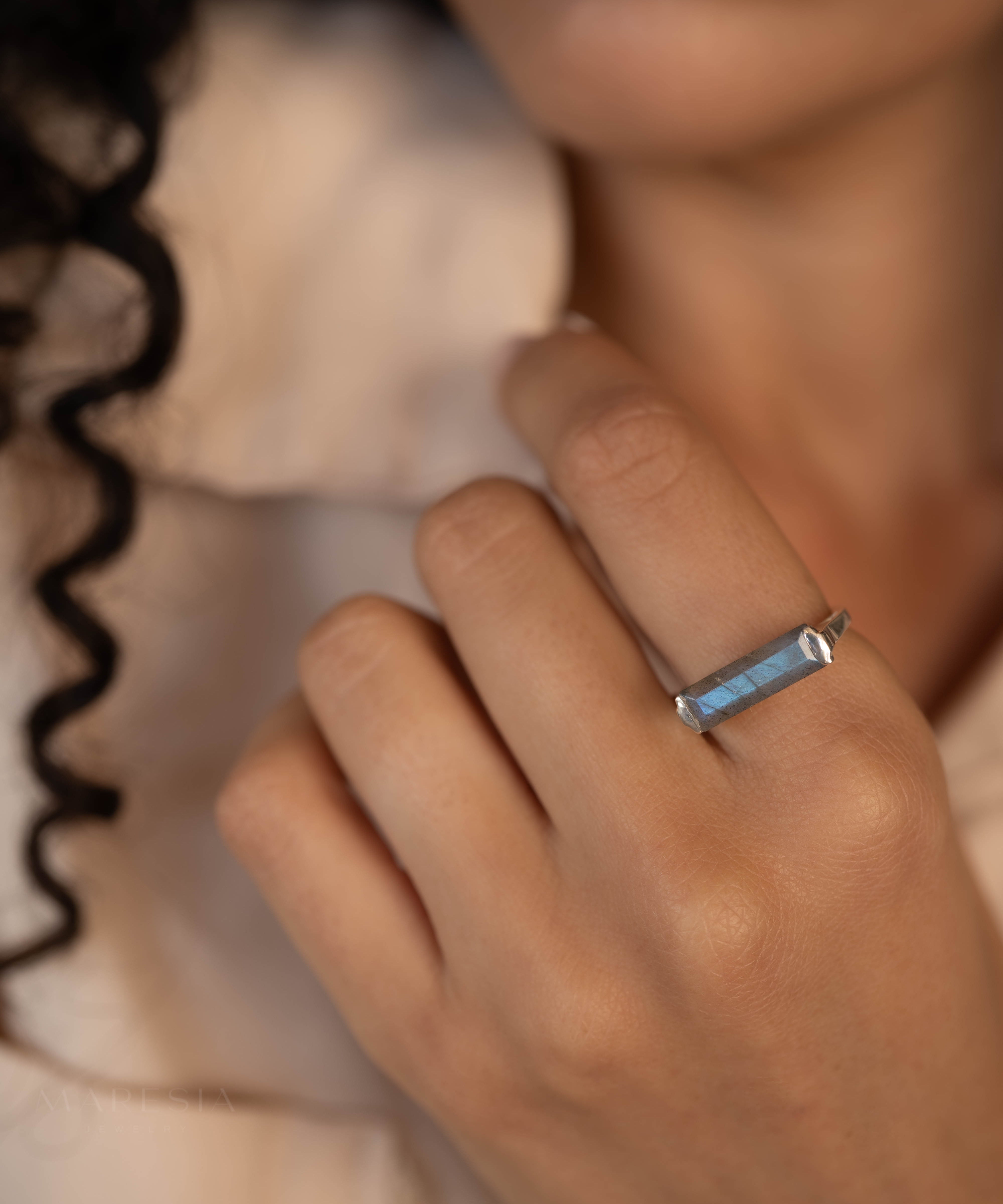 Carine Ring ~Labradorite ~ Sterling Silver 925 ~ MR228 - Maresia Jewelry