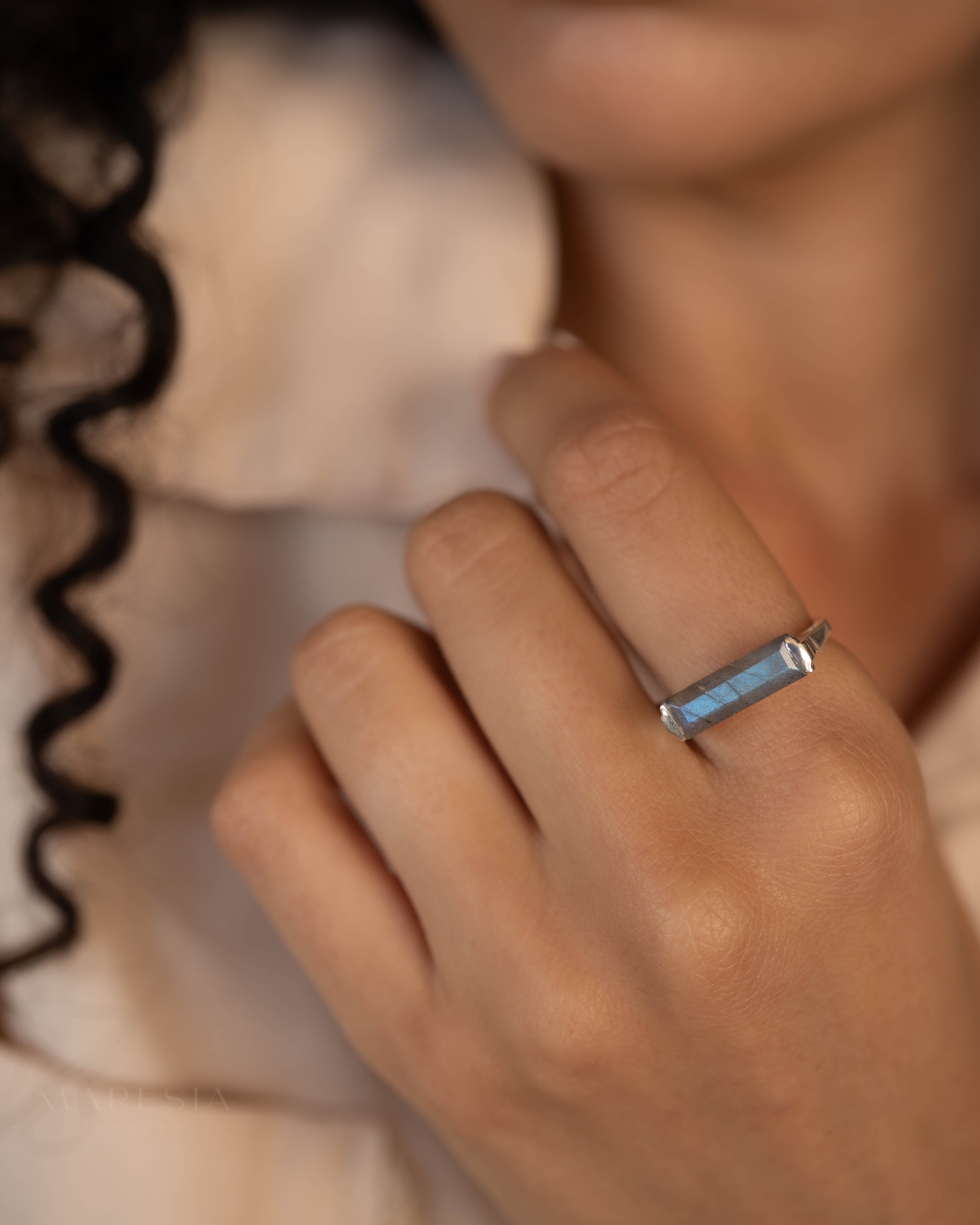 Carine Ring ~Labradorite ~ Sterling Silver 925 ~ MR228 - Maresia Jewelry