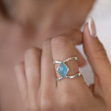 Blue Chalcedony ~ Sterling Silver 925 ~ MR216