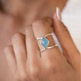 Blue Chalcedony ~ Sterling Silver 925 ~ MR216