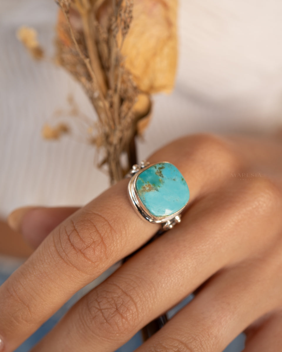 Alice Ring ~ Turquoise ~ Sterling Silver 925 ~ MR259 - Maresia Jewelry
