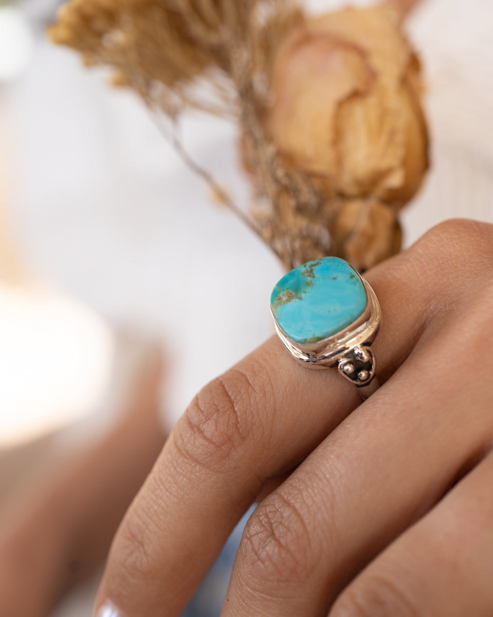 Alice Ring ~ Turquoise ~ Sterling Silver 925 ~ MR259 - Maresia Jewelry