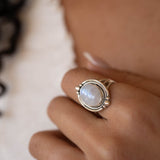 Karen Moonstone Ring ~ Sterling Silver 925 ~ MR263