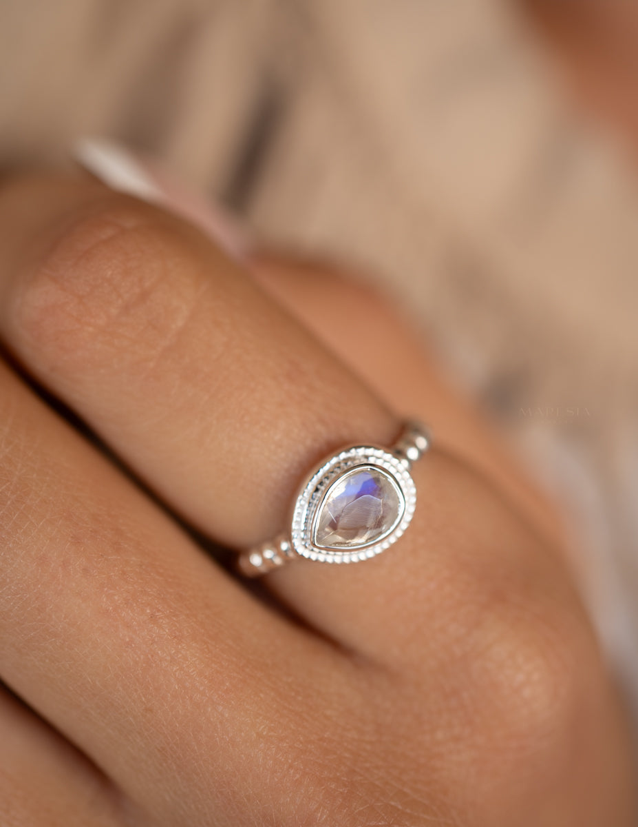 Tulum Moonstone Ring~ Sterling Silver 925 ~ MR255 - Maresia Jewelry