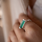 Carine Ring ~ Green Tourmaline Hydro ~ Sterling Silver 925 ~MR231