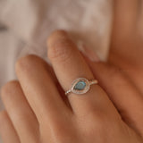 Tulum Rainbow Labradorite Ring ~ Sterling Silver 925 ~ MR257