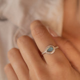 Tulum Rainbow Labradorite Ring ~ Sterling Silver 925 ~ MR257