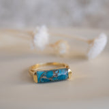 Carine Ring ~ Copper Turquoise ~  18k Gold Plated ~ MR369