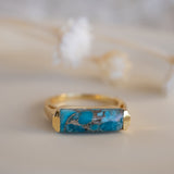 Carine Ring ~ Copper Turquoise ~  18k Gold Plated ~ MR369
