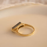 Carine Gold Ring ~ Rainbow Labradorite ~ 18k Gold Plated ~ MR161