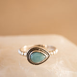 Tulum Larimar Ring ~Sterling Silver 925 ~MR256