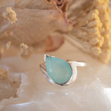 Aqua Chalcedony Ring ~ Sterling Silver 925 ~MR270
