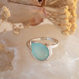 Aqua Chalcedony Ring ~ Sterling Silver 925 ~MR270