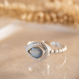 Tulum Rainbow Labradorite Ring ~ Sterling Silver 925 ~ MR257