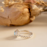Tulum Aqua Chalcedony Ring ~ Sterling Silver 925 ~ MR253