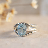 Blue Topaz Ring ~ Sterling Silver 925 ~MR094