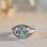 Blue Topaz Ring ~ Sterling Silver 925 ~MR094