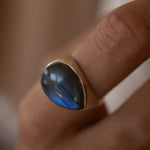 Rainbow Labradorite Ring ~ Sterling Silver 925 ~MR274 - Maresia Jewelry