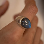 Rainbow Labradorite Ring ~ Sterling Silver 925 ~MR274 - Maresia Jewelry