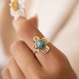 Bird Ring ~ Turquoise Ring ~ Sterling Silver 925 ~ MR296 - Maresia Jewelry