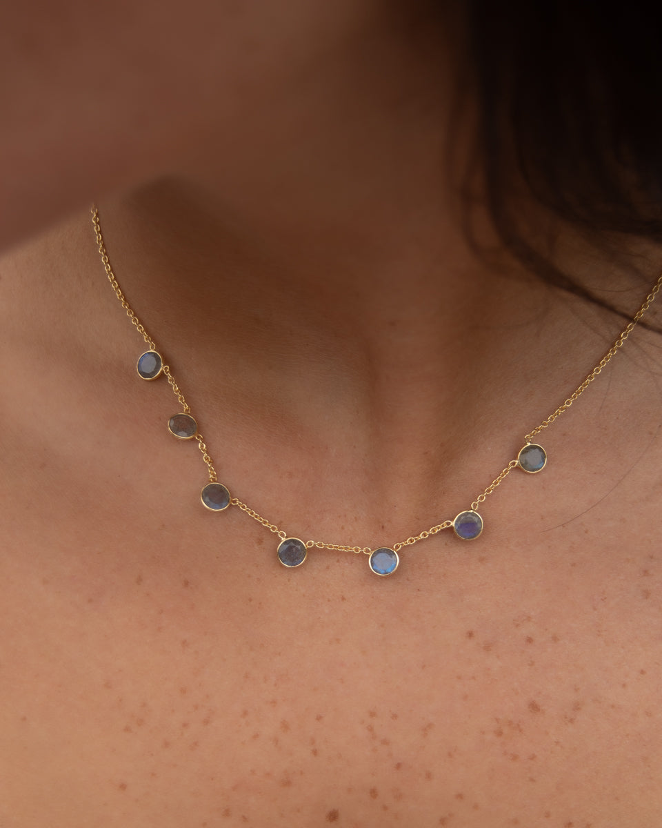Carisse Necklace ~ Labradorite ~ Gold Plated 18k ~ MN195 - Maresia Jewelry