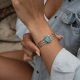 Laninha Bracelet ~ Copper Turquoise ~ Gold Plated 18k or Silver Plated ~ MB044B