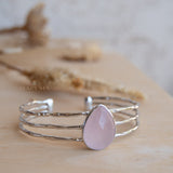 Laninha Bracelet ~ Rose quartz ~ Gold Plated 18k or Silver Plated ~ MB045B