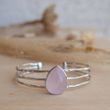 Laninha Bracelet ~ Rose quartz ~ Gold Plated 18k or Silver Plated ~ MB045B